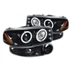 2000 - 2006 GMC Yukon Projector LED Halo Headlights - Gloss Black