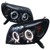 2003 - 2005 Toyota 4Runner Projector LED Halo Headlights - Black/Smoke