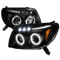 2003 - 2005 Toyota 4Runner Projector LED Halo Headlights - Black
