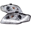 2005 - 2008 Audi A4 Projector Light Bar DRL Headlights - Chrome