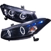 2008 - 2012 Honda Accord 2Dr Projector LED Halo Headlights - Black/Smoke