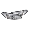 2008 - 2012 Honda Accord 2Dr Projector LED Halo Headlights - Chrome