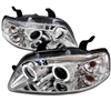 2004 - 2008 Chevy Aveo Projector LED Halo Headlights - Chrome
