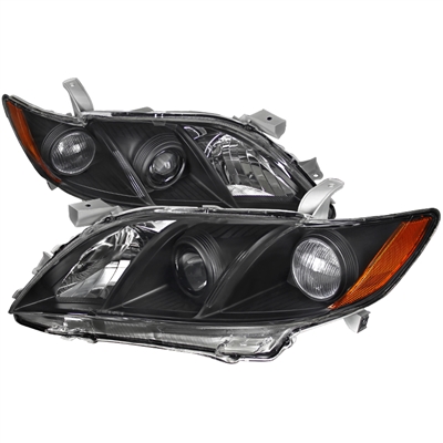 2007 - 2009 Toyota Camry Projector Headlights - Black