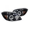 2005 - 2010 Chevy Cobalt Projector LED Halo Headlights - Gloss Black