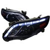 2011 - 2013 Toyota Corolla Projector DRL Headlights - Black/Smoke