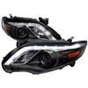 2011 - 2013 Toyota Corolla Projector DRL Headlights - Black