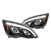 2007 - 2011 Honda CRV Projector Light Bar DRL Headlights - Matte Black