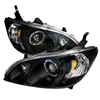 2004 - 2005 Honda Civic 2Dr / 4Dr Projector LED Halo Headlights - Black