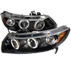 2006 - 2011 Honda Civic 2Dr Projector LED Halo Headlights - Black