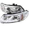 2006 - 2011 Honda Civic 2Dr Projector Light Bar DRL Headlights - Chrome