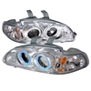 1992 - 1995 Honda Civic 2Dr / HB Projector LED Halo Headlights - Chrome