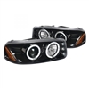 2001 - 2006 GMC Yukon Denali Projector LED Halo Headlights - Gloss Black