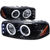 2001 - 2006 GMC Yukon Denali Projector LED Halo Headlights - Black/Smoke