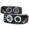 2000 - 2006 GMC Yukon Projector LED Halo Headlights - Black