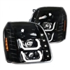 2007 - 2014 GMC Yukon / Yukon XL Projector Light Bar DRL Headlights - Black