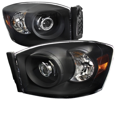 2006 - 2008 Dodge Ram 1500 Projector Headlights - Black