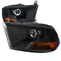 2009 - 2018 Dodge Ram 1500 Projector Headlights - Black