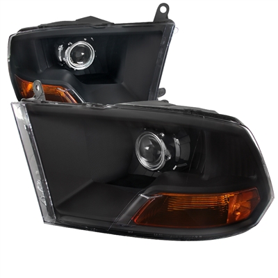 2009 - 2018 Dodge Ram 1500 Projector Headlights - Black