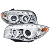 2008 - 2013 BMW 1-Series E82 Projector LED Halo Headlights - Chrome