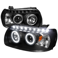 2005 - 2007 Ford Escape Projector DRL LED Halo Headlights - Black