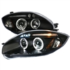 2006 - 2012 Mitsubishi Eclipse (Halogen Model) Projector LED Halo Headlights - Black