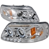 1997 - 2003 Ford F-150 Projector DRL LED Halo Headlights - Chrome