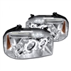 2001 - 2004 Nissan Frontier Projector LED Halo Headlights - Chrome