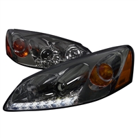 2005 - 2010 Pontiac G6 2Dr / 4Dr Projector DRL Headlights - Smoke