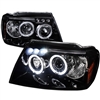 1999 - 2004 Jeep Grand Cherokee Projector LED Halo Headlights - Smoke