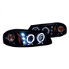 2000 - 2005 Chevy Impala Projector LED Halo Headlights - Black/Smoke
