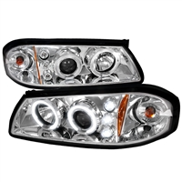 2000 - 2005 Chevy Impala Projector LED Halo Headlights - Chrome