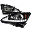 2006 - 2010 Lexus IS250 / IS350 (Halogen Model) Projector Switchback DRL Headlights - Black