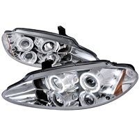 1998 - 2004 Dodge Intrepid Projector LED Halo Headlights - Chrome