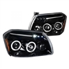2005 - 2007 Dodge Magnum Projector LED Halo Headlights - Gloss Black