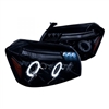 2005 - 2007 Dodge Magnum Projector LED Halo Headlights - Black/Smoke