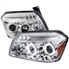 2005 - 2007 Dodge Magnum Projector LED Halo Headlights - Chrome