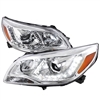 2013 - 2015 Chevy Malibu Projector DRL Headlights - Chrome