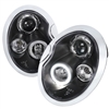 2002 - 2006 Mini Cooper HB Projector LED Halo Headlights - Black
