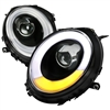 2007 - 2013 Mini Cooper HB Projector Light Bar DRL Headlights - Black