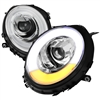 2007 - 2013 Mini Cooper HB Projector Light Bar DRL Headlights - Chrome