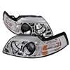 1999 - 2004 Ford Mustang Projector Headlights - Chrome