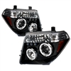 2005 - 2007 Nissan Pathfinder Projector LED Halo Headlights - Black