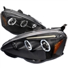 2002 - 2004 Acura RSX Projector LED Halo Headlights - Black