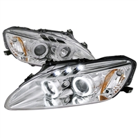 2000 - 2003 Honda S2000 Projector LED Halo Headlights - Chrome