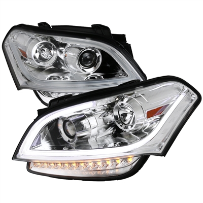 2010 - 2011 Kia Soul Projector Light Bar DRL Headlights - Chrome