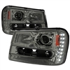2002 - 2009 Chevy TrailBlazer Projector DRL Headlights - Smoke