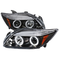 2005 - 2010 Scion tC Projector LED Halo Headlights - Black