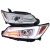 2011 - 2013 Scion tC Projector Light Bar DRL Headlights - Chrome