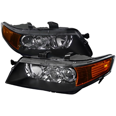 2004 - 2005 Acura TSX Projector Headlights - Black